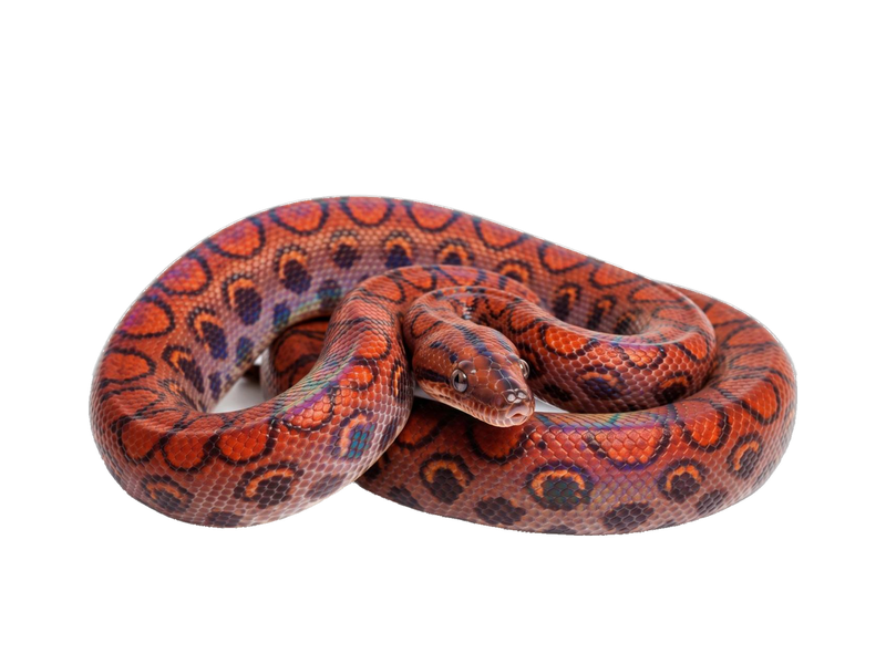 Brazilian Rainbow Boa (Epicrates cenchria cenchria) transparent cutout