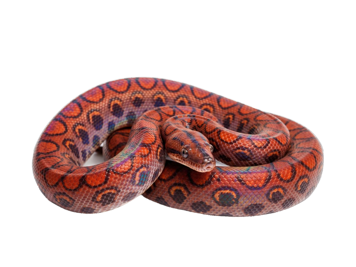 Brazilian Rainbow Boa (Epicrates cenchria cenchria) transparent cutout