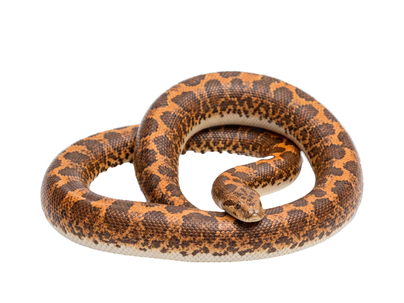 Kenyan Sand Boa (Gongylophis colubrinus) transparent cutout