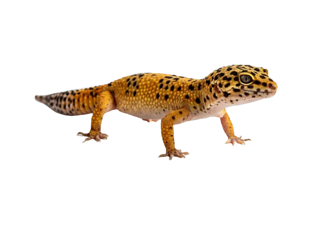 Leopard Gecko (Eublepharis macularius) transparent cutout