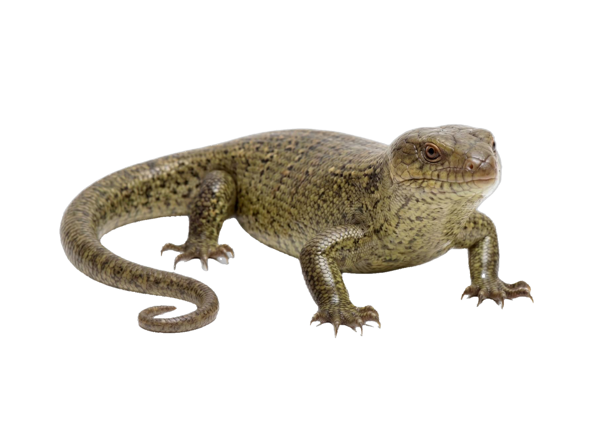 Monkey-Tailed Skink (Corucia zebrata) transparent cutout