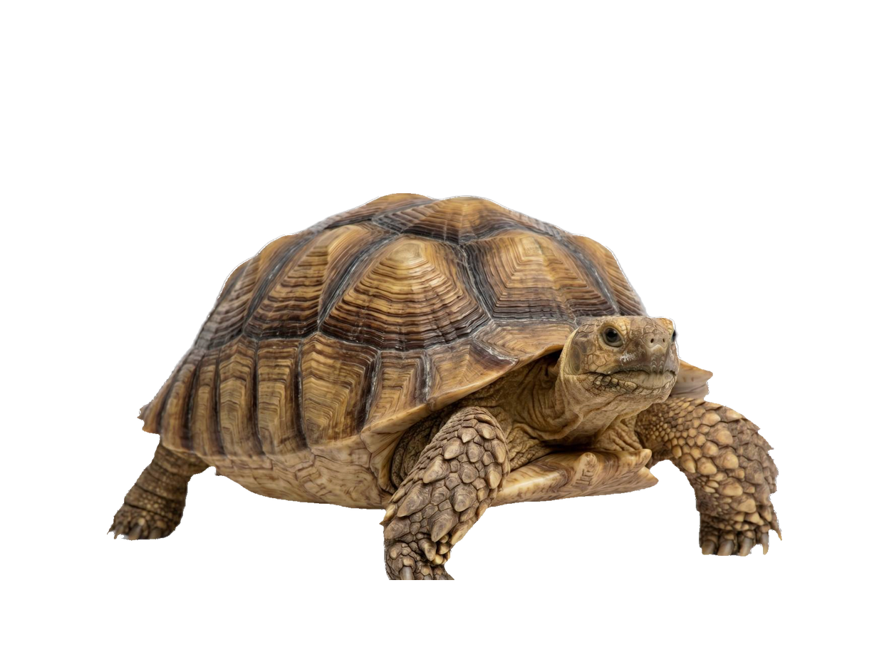 Sulcata Tortoise (Centrochelys sulcata) transparent cutout